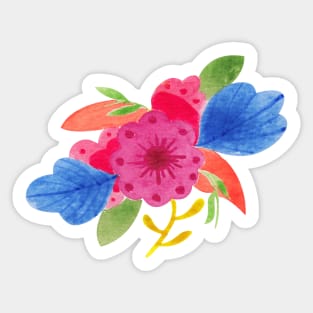 Flower colorful scandi watercolor Sticker